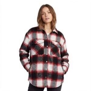 GeeGee Red & Black Plaid Shacket Jacket – Fall/Winte